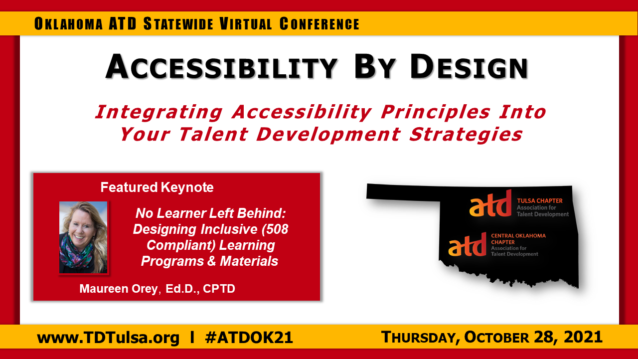 2021 ATD Oklahoma Statewwide Virtual Conference Flyer
